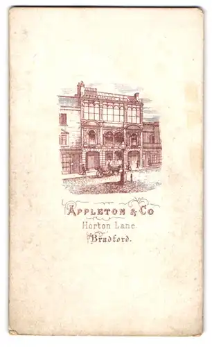 Fotografie Appleton & Co., Bradford, Horton Lane, Ansicht Bradford, Blick auf Front des Ateliers