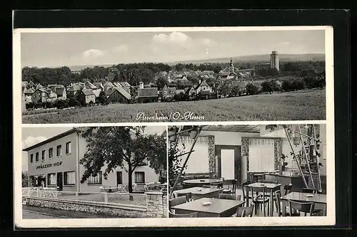 AK Assenheim /O.-Hess, Hotel Pfälzer Hof, Schöne Aussicht 2, Innenansicht, Teilansicht