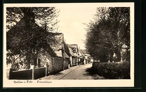 AK Nieblum a. Föhr, Partie mit Friesenhäusern