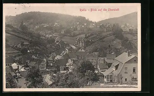 AK Ruhla, Blick auf die Oberstadt