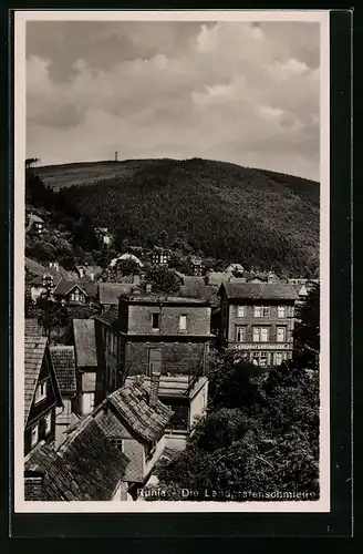 AK Ruhla, Die Landgrafenschmiede mit Panoramablick