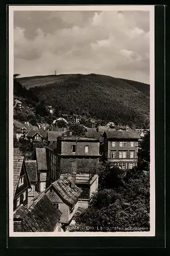 AK Ruhla, Ortsansicht mit Landgrafenschmiede