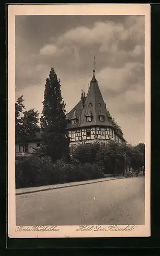 AK Porta Westfalica, Hotel Der Kaiserhof mit Strassenpartie