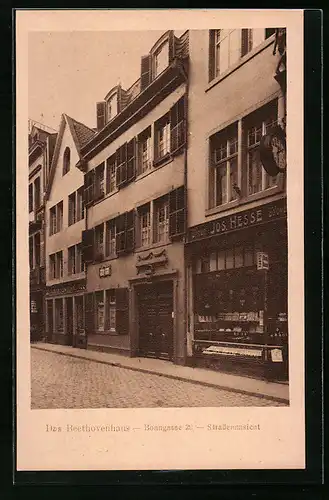 AK Bonn, Strassenansicht des Beethovenhauses, Bonngasse 20
