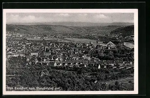 AK Bad Cannstatt, Ortsansicht vom Burgholzhof aus