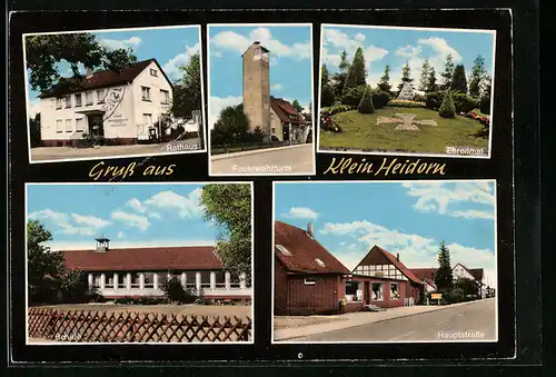 AK Klein Heidorn, Rathaus, Feuerwehrturm, Ehrenmal