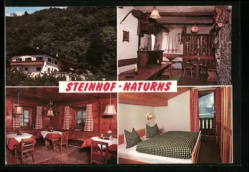AK Naturns, Gasthaus Steinhof mit Törggelekeller