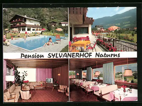 AK Naturns, Pension Sylvanerhof mit Sonnenterrasse