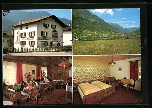 AK Naturns, Pension Laurin mit Speisesaal