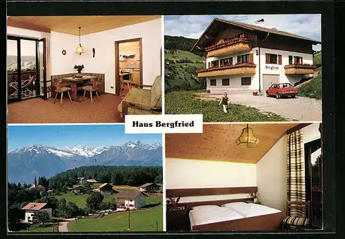AK Hafling, Haus Bergfried mit Aussicht