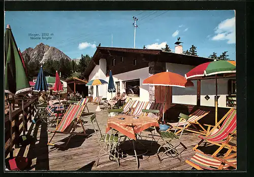 AK Hafling, Cafe Panorama mit Sonnenterrasse