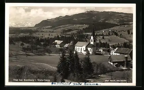 AK Thal bei Sulzberg i. Vorarlberg, Ortsansicht mit Kirche