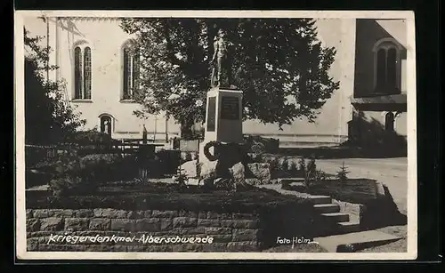 AK Alberschwende, Kriegerdenkmal mit Kränzen
