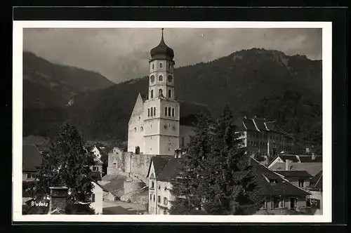 AK Bludenz, Ortsansicht mit Kirche