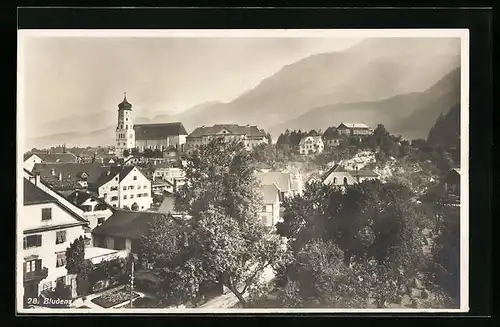 AK Bludenz, Ortsansicht mit Kirche