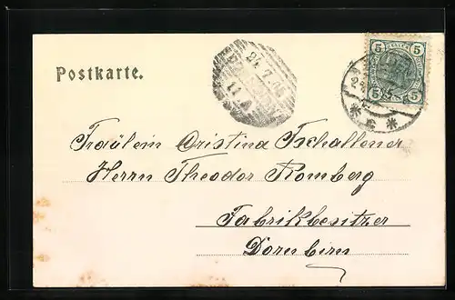 AK Bludenz, Ortsansicht mit Bürserschlucht