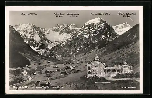 AK Brand, Ortsansicht aus der Vogelschau