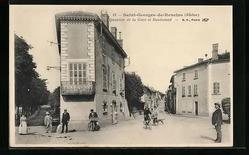 AK St-Georges-de-Reneins, Quartier de la Gare et Boulevard