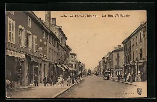 AK Saint-Fons, La Rue Nationale