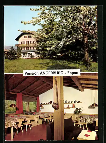 AK Eppan an der Weinstrasse, Gasthof-Pension Angerburg mit Speisesaal