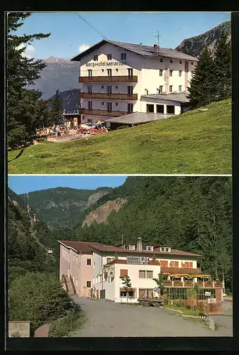 AK Meran, Berg-Hotel mit Sonnenterrassen