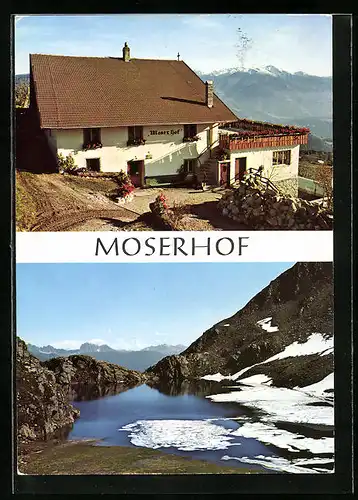 AK Meransen, Hotel Moserhof mit Sonnenterrasse