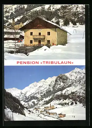 AK Innerpflersch b. Gossensass, Pension Tribulaun im Schnee