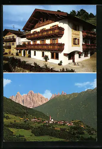 AK Teis, Pension Reinthalerhof mit Bergpanorama