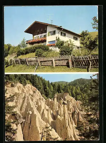 AK Percha b. Bruneck, Gasthof Schönblick mit Erdpyramiden