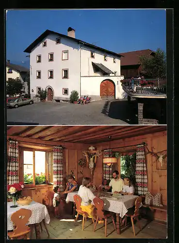 AK Lajen, Gasthaus Zehentnerhof mit Speisesaal