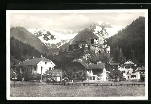 AK Taufers, Ortsansicht mit Burg