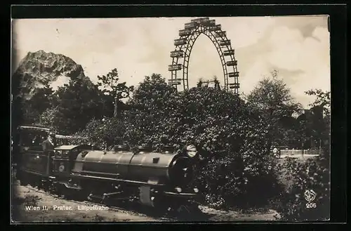 AK Wien, Kleinbahn im Wiener Prater