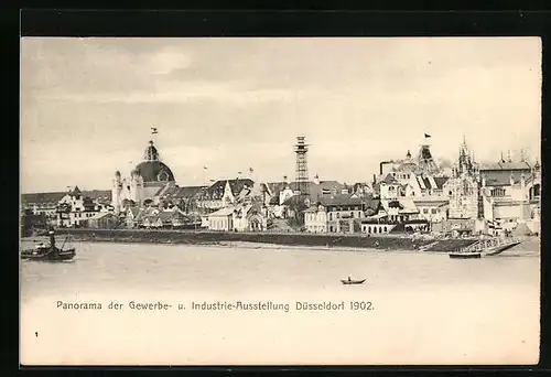 AK Düsseldorf, Gewerbe- und Industrie-Ausstellung 1902, Panorama