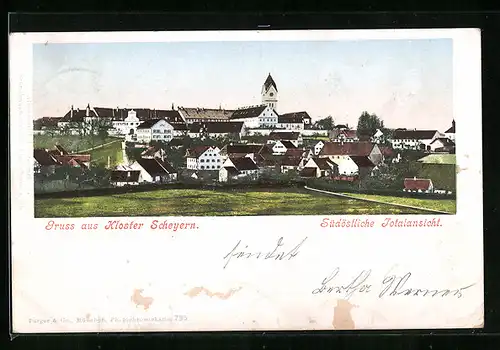 AK Scheyern, Kloster Scheyern, Südöstliche Totalansicht