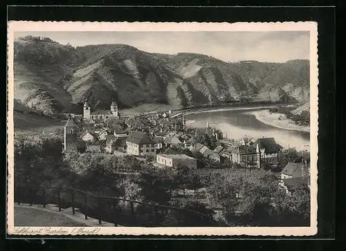 AK Carden a. d. Mosel, Gesamtansicht aus der Vogelschau