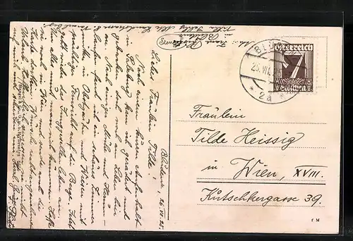 AK Bludenz, Teilansicht mit Bergen