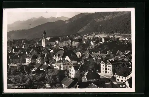 AK Bludenz, Teilansicht mit Kirche