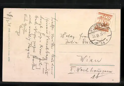 AK Bludenz, Teilansicht mit Bergen