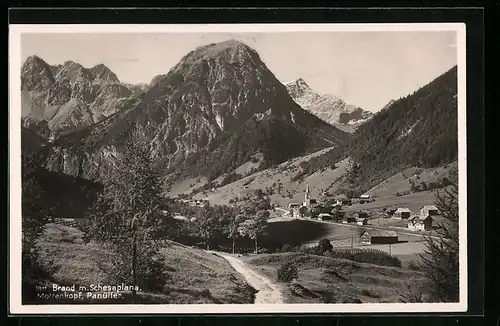 AK Brand, Teilansicht mit Schesaplana, Mottenkopf und Panüller