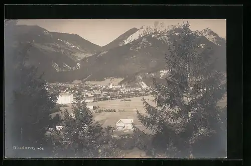 AK Bludenz, Teilansicht mit Bergen