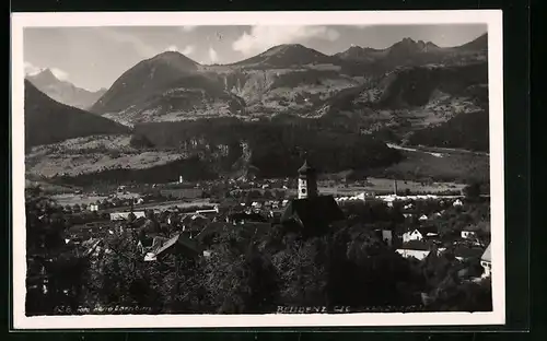 AK Bludenz, Teilansicht mit Kirche