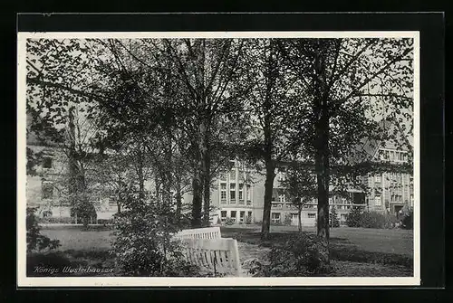AK Königswusterhausen, Blick durch den Stadtpark
