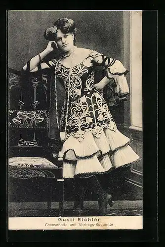 AK Chansonette und Vortrags-Soubrette Gusti Eichler