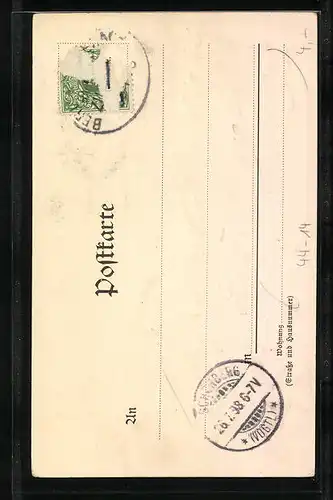 AK Mutter und Tochter vergnügen sich auf der Schaukel