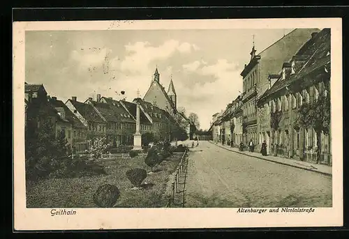 AK Geithain, Altenburger und Nicolaistrasse