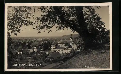 AK Dornbirn-Oberdorf, Ortsansicht mit Kirche