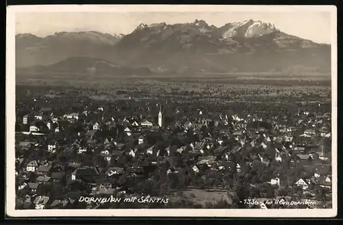 AK Dornbirn, Ortsansicht mit Säntis