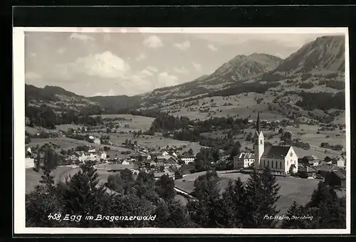 AK Egg i. Bregenzerwald, Ortsansicht mit Kirche