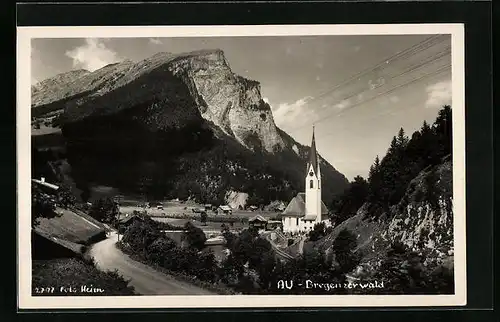 AK Au i. Bregenzerwald, Ortsansicht mit Kirche