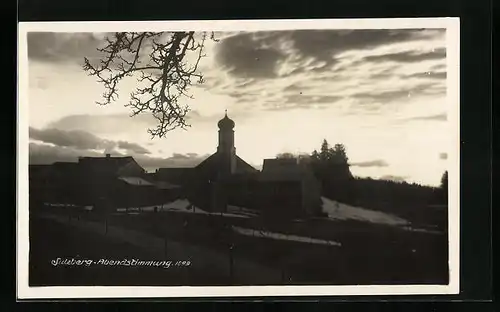 AK Sulzberg, Ortsansicht in Abendstimmung